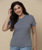 Black Stripe Basic Crew Neck T-Shirt